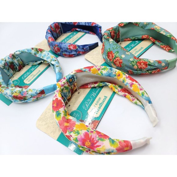 Pioneer Woman Complete Set of 4 New Headbands Heritage Breezy Vintage Rose - Picture 6 of 7